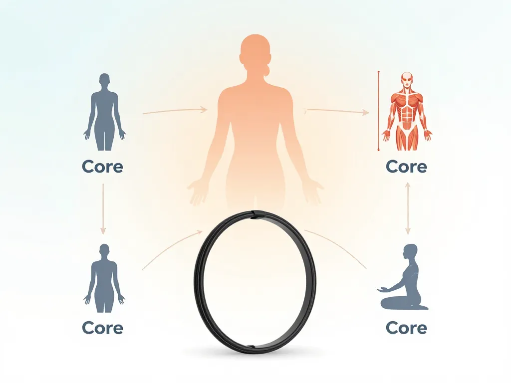 schéma anneau de pilates muscles posture stabilité