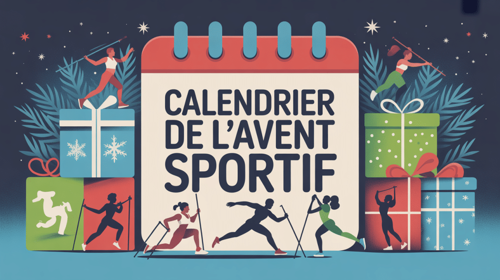 illustration calendrier de l avent sportif ambiance festive