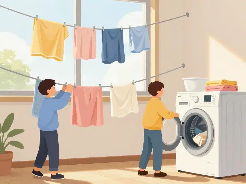 Combien de temps pour sécher linge sur étendoir et au sèche-linge