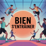 comment bien s'entraîner illustration silhouettes sportives