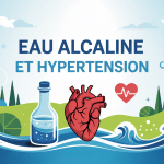 illustration moderne eau alcaline et hypertension