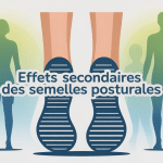 effets secondaires semelles posturales, illustration pieds et adaptation