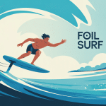 illustration foil surfers volant sur l'eau
