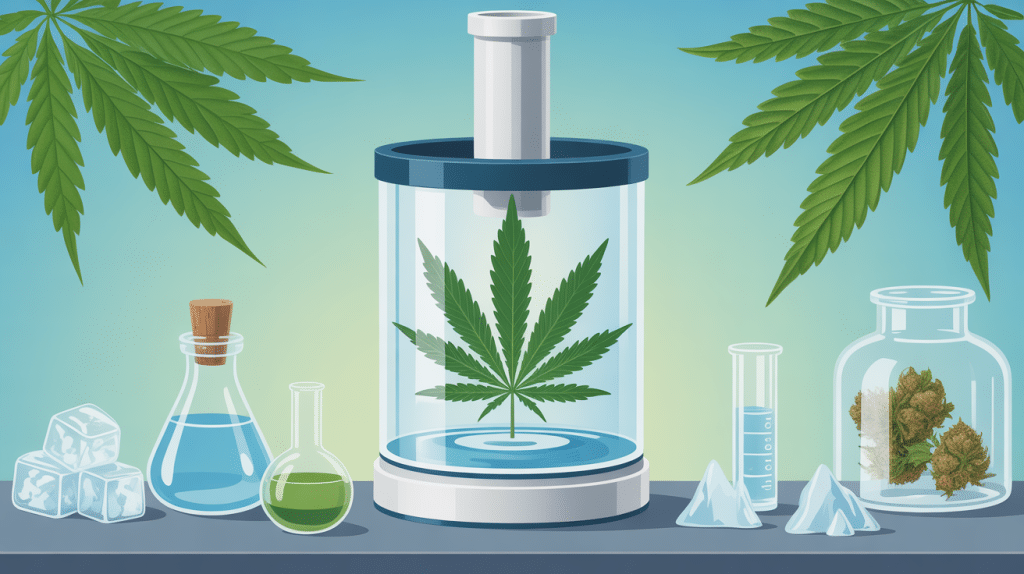 illustration du processus ice-o-lator avec sacs micron et résine