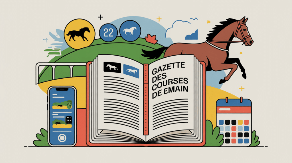 Illustration la gazette des courses de demain pour pronostics et paris
