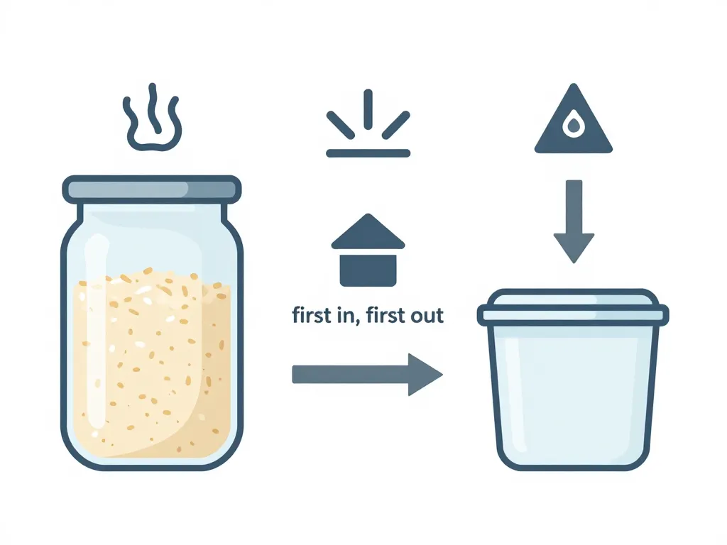 riz périmé danger stockage conservation bocal