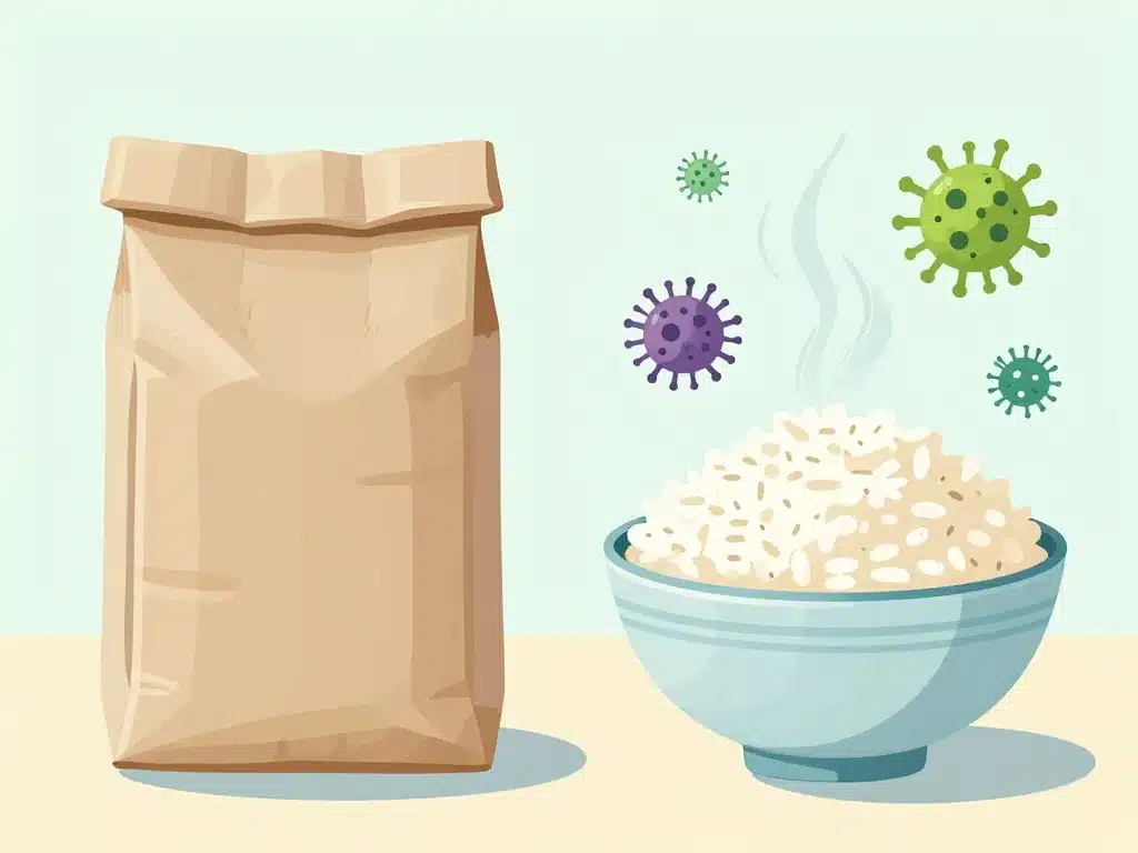 riz périmé danger riz sec et cuit avec bactéries