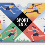 illustration sport en x séance dynamique blocs intervalles