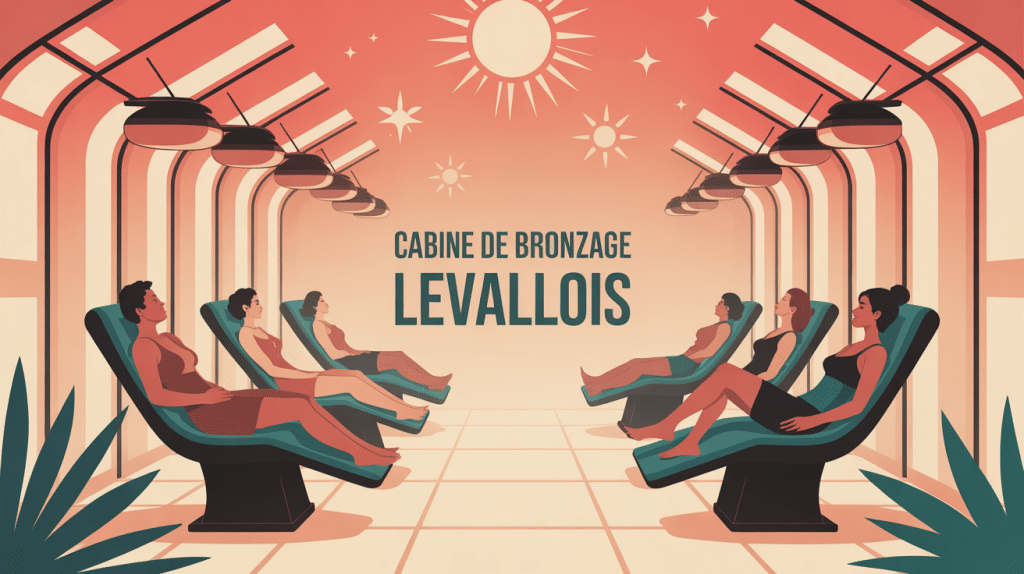 uv levallois illustration cabine de bronzage moderne