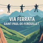 Vue panoramique via ferrata Saint-Paul-de-Fenouillet Pyrénées-Orientales
