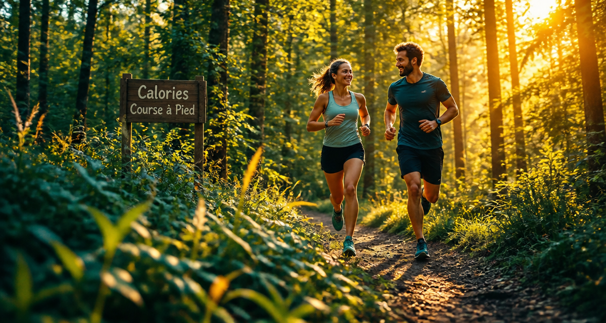 calories course a pieds coureurs sentier forestier