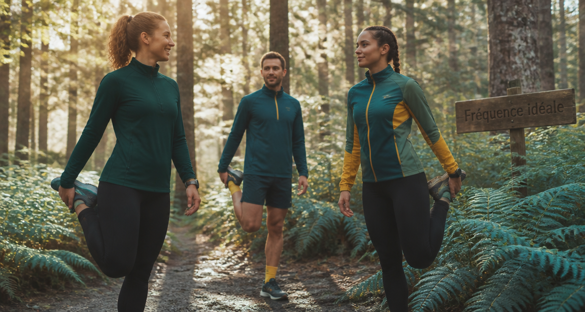 courir combien de fois par semaine trois coureurs forêt matin