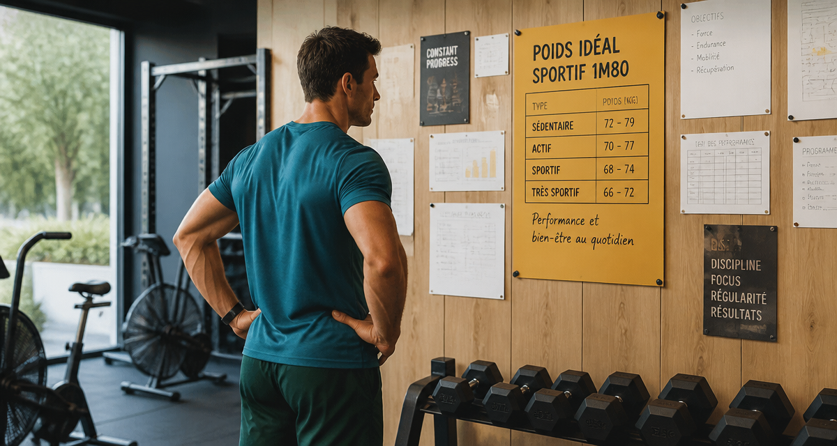 poids ideal homme 1m80 sportif tableau progression