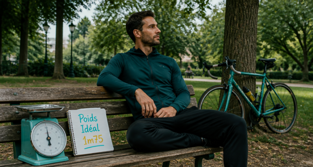 poids pour 1m75 homme assis parc balance carnet