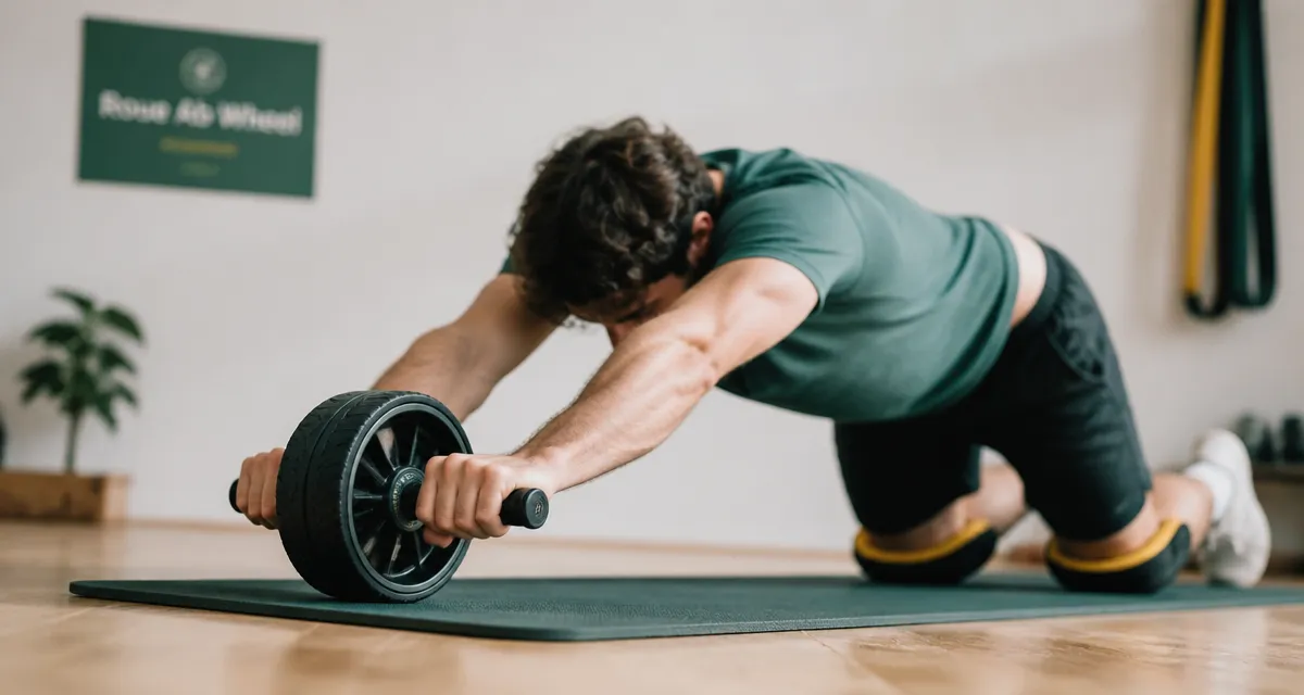 Abdominaux roue : posture correcte et buste gainé