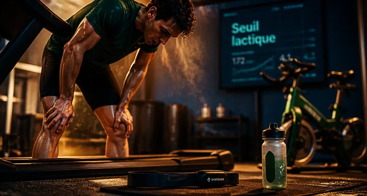 Acide lactique et sport : un coureur après le sprint, douleurs non causées par l’acide lactique