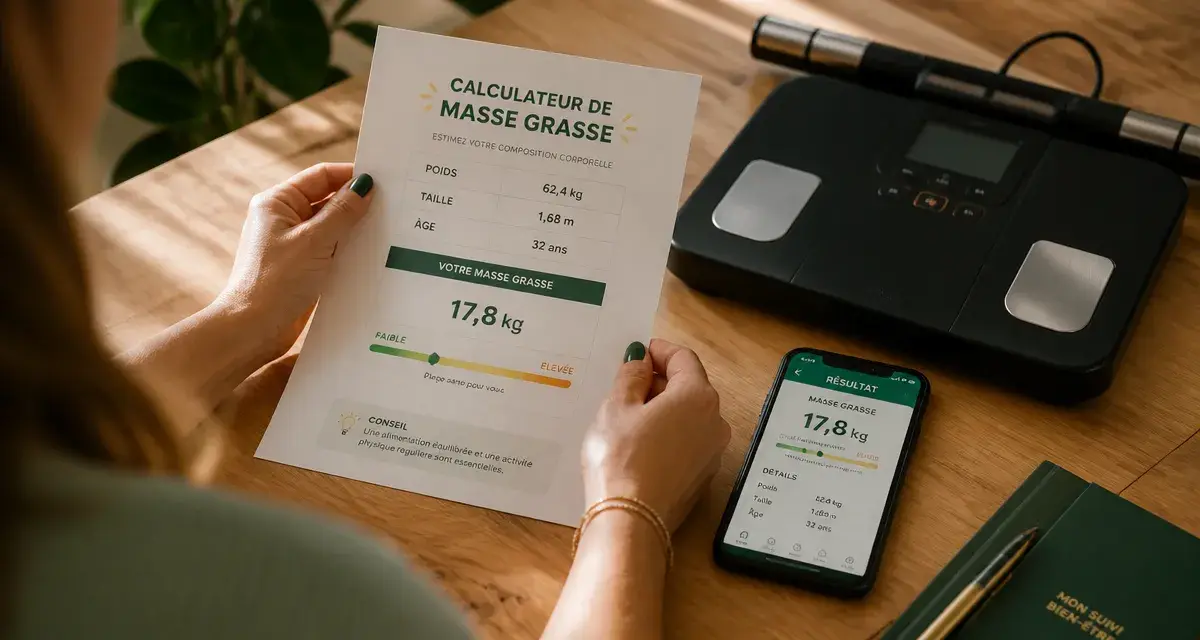 Masse grasse femme en kg mesurée à domicile