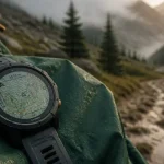 Meilleure montre GPS avec cartographie sur veste technique en montagne