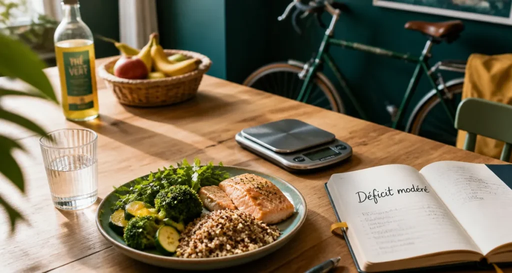 Nutrition perdre du poids : déficit calorique durable, assiette équilibrée