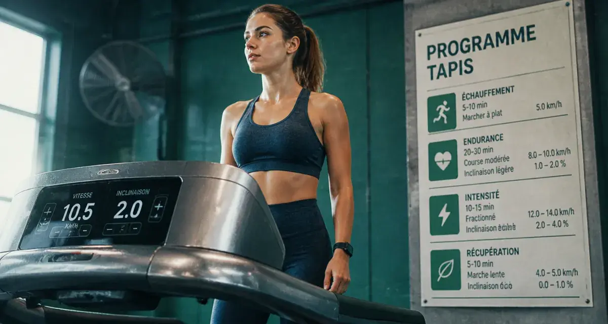 Programme pour tapis de course : tapis de course et séance running pour brûler des graisses