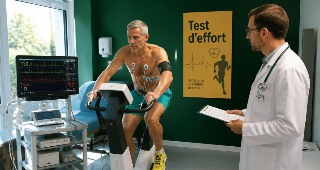 test d effort a 60 ans homme velo cardiologue