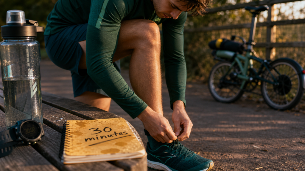 30 min de sport par jour : montre, eau et carnet, sans s’épuiser