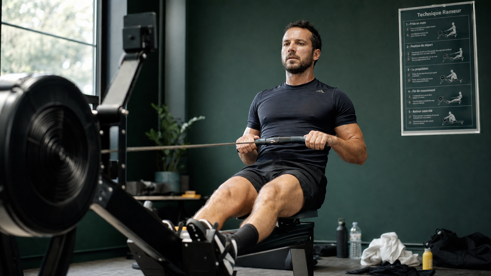 Le rameur fait travailler quels muscles : jambes, dos, abdos, bras