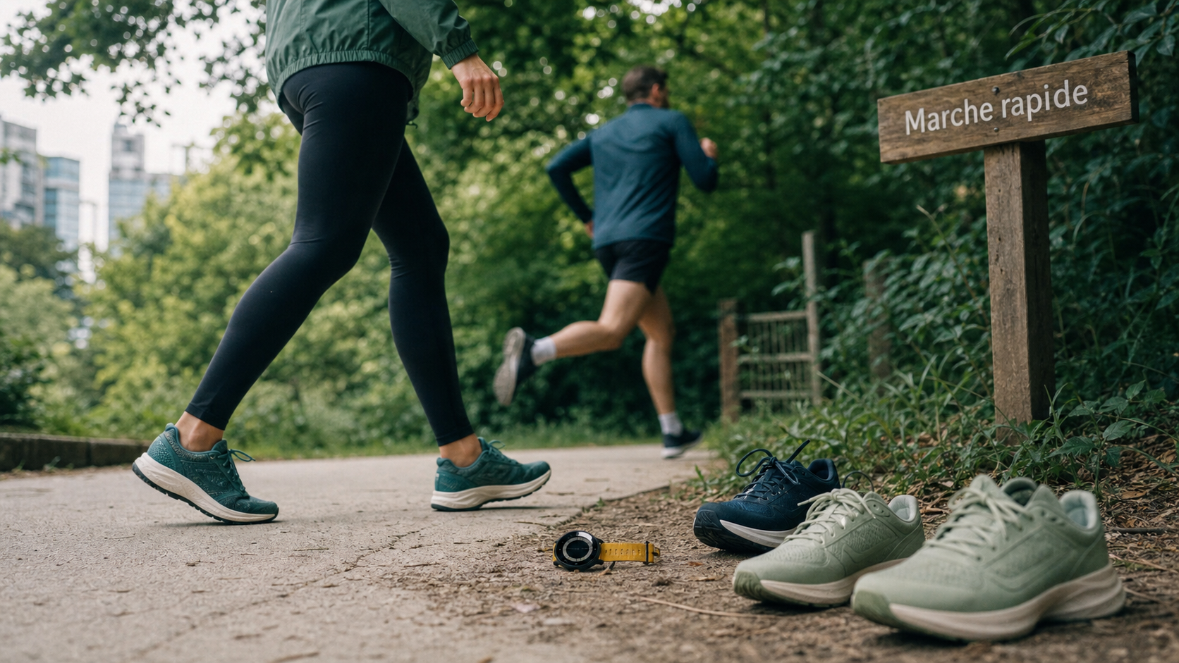 Marche rapide ou course: que choisir, marche et course sur sentier urbain