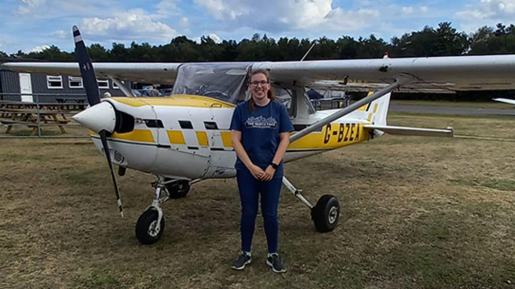 Student who set up CCF gains pilot’s licence