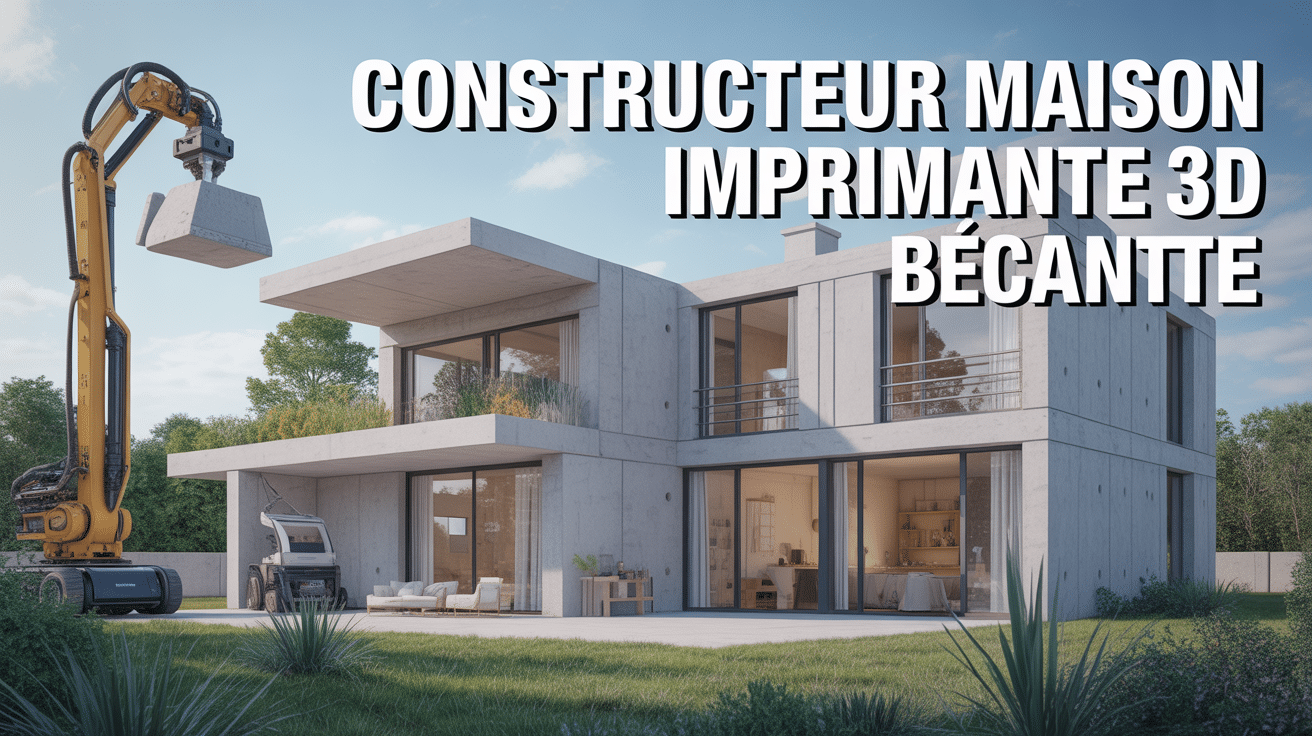 construction maison imprimante 3d moderne béton France