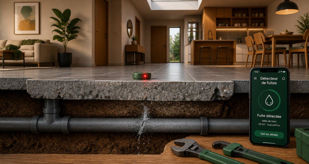 Détecteur de fuites d eau sous sol maison