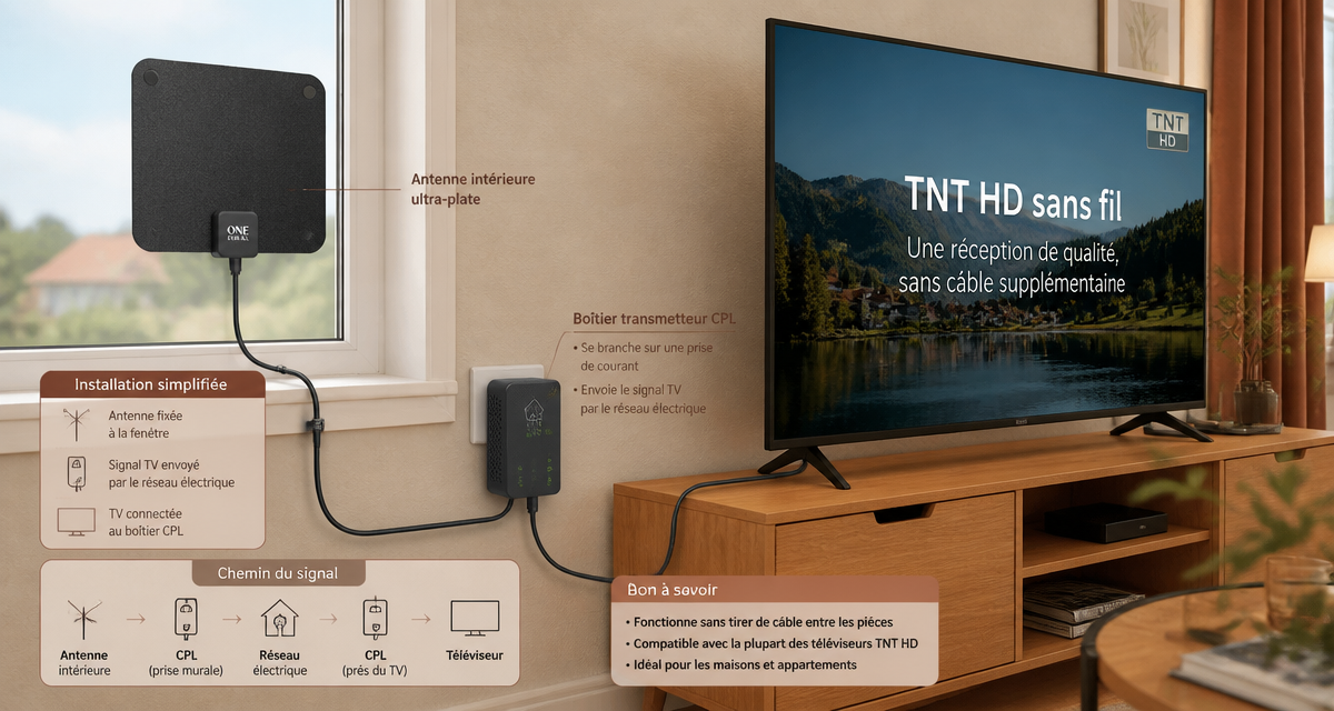 antenne sans fil pour tv sur fenêtre salon moderne