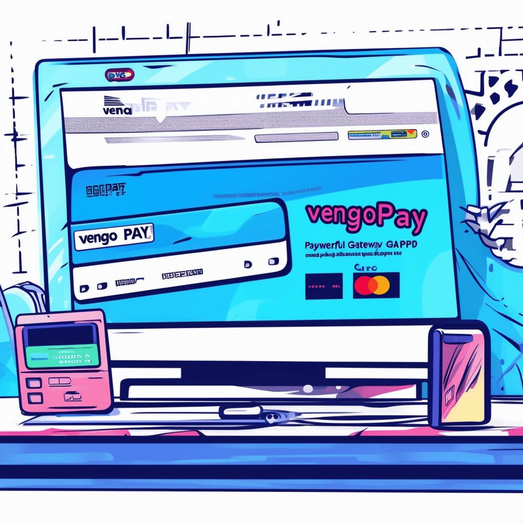 Fast online payment via vengoPay on computer screen, modern payment system, secure transactions, convenient shopping.