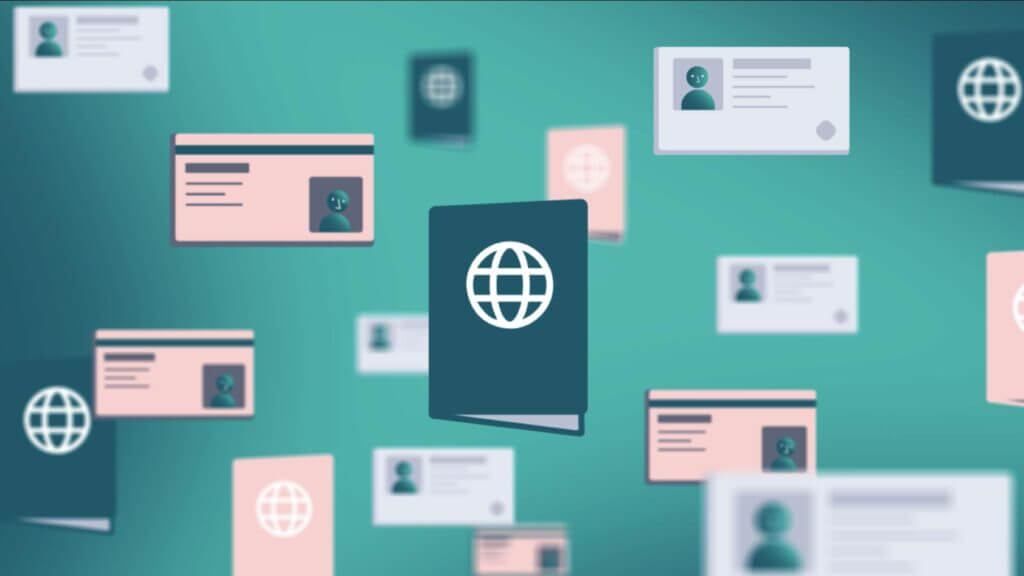 A graphic of a passport.