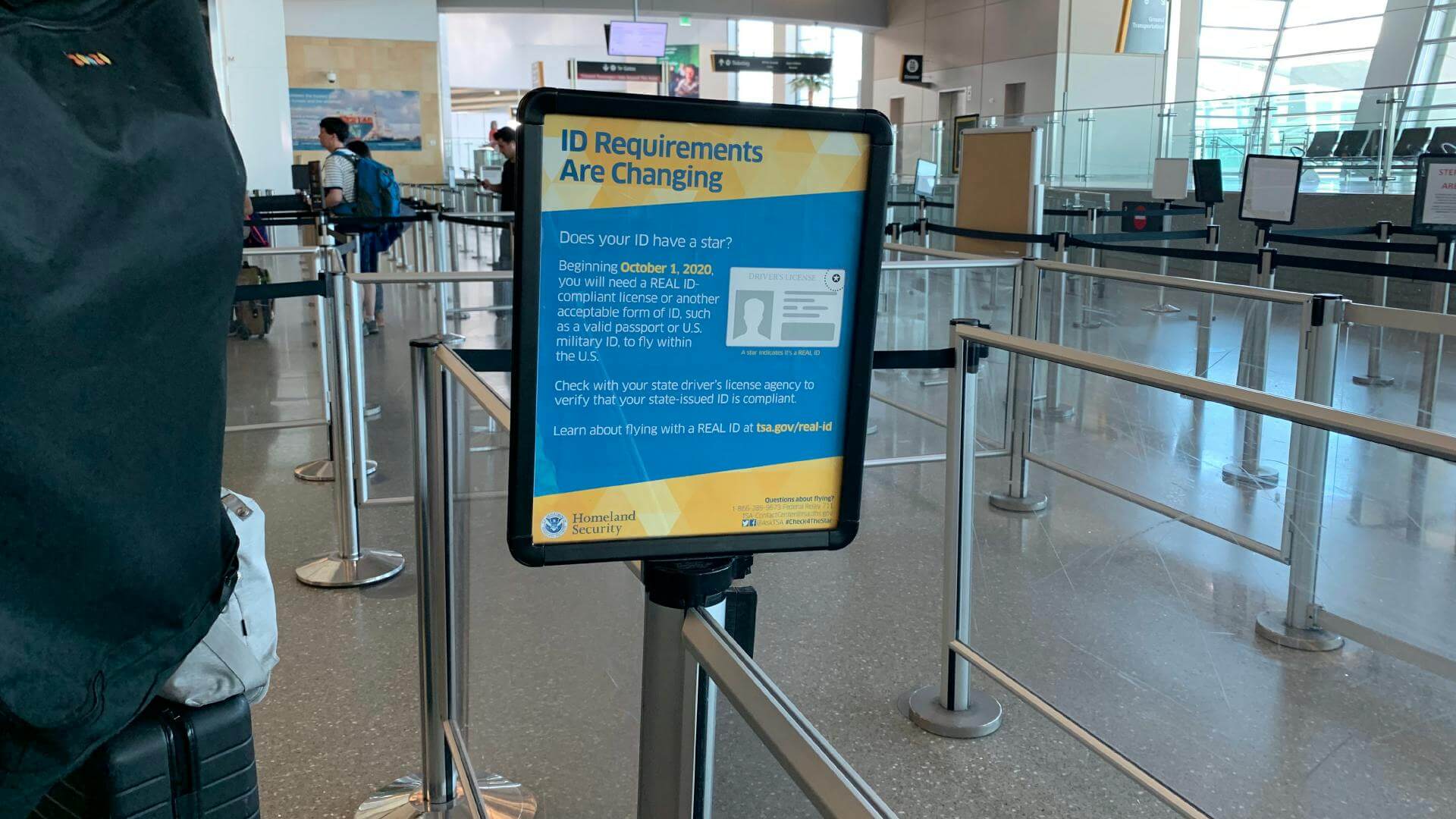 Sign that explains the ID requirements are changing.