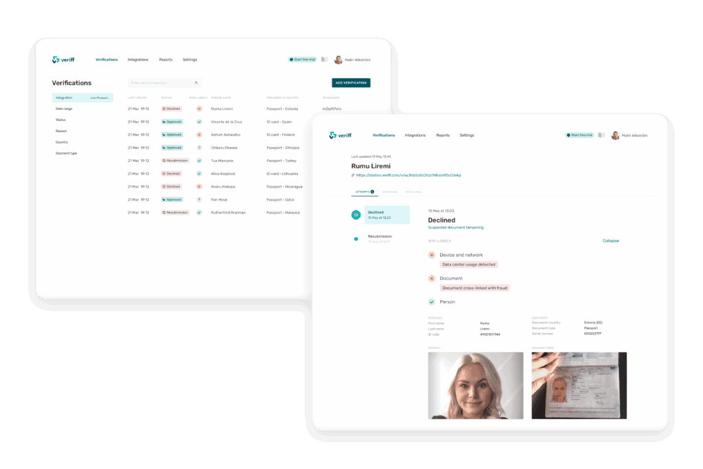 Un pequeño ejemplo de cómo se ven las etiquetas de riesgo en la práctica