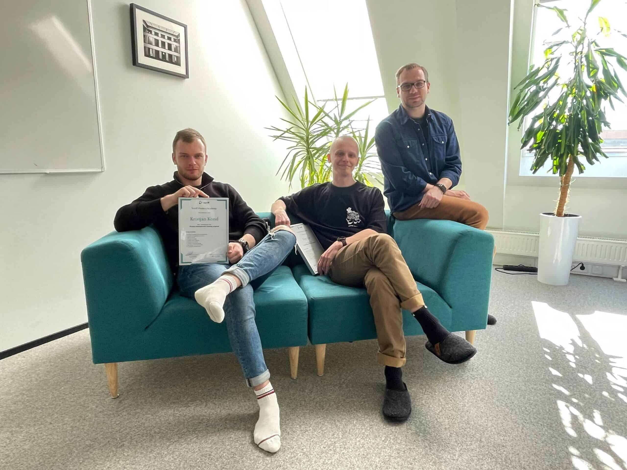 Da esquerda: Kristjan Kond, Geir Oss, Kalev Rundu