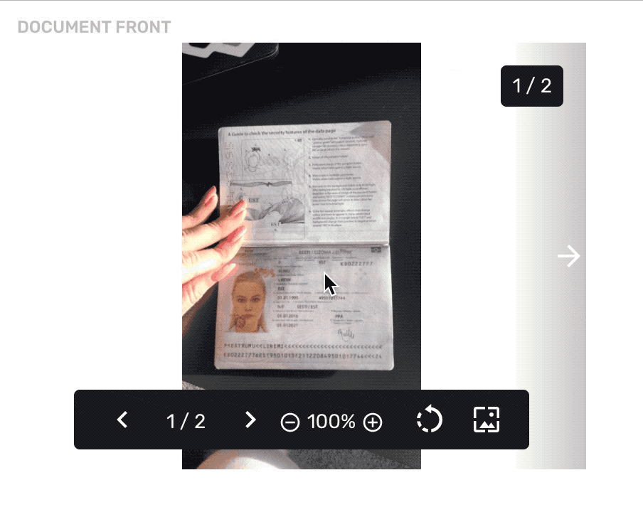 GIF que muestra cómo desplazarse