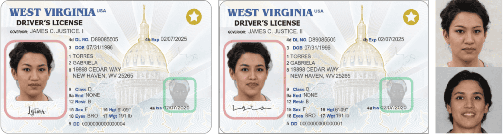 synthetic identity in an image