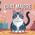 chat maigre illustration centrale vecteur