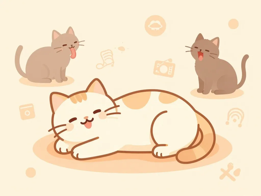 chat qui tire la langue explications visuelles
