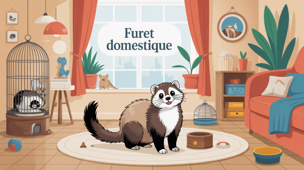 furet domestique intérieur sécurisé et adapté