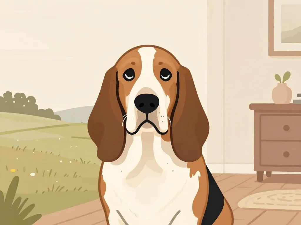 basset hound caractère illustration douceur