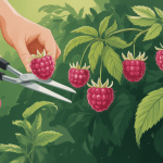 Visuel de jardinier qui montre comment et quand tailler les framboisiers en jardin