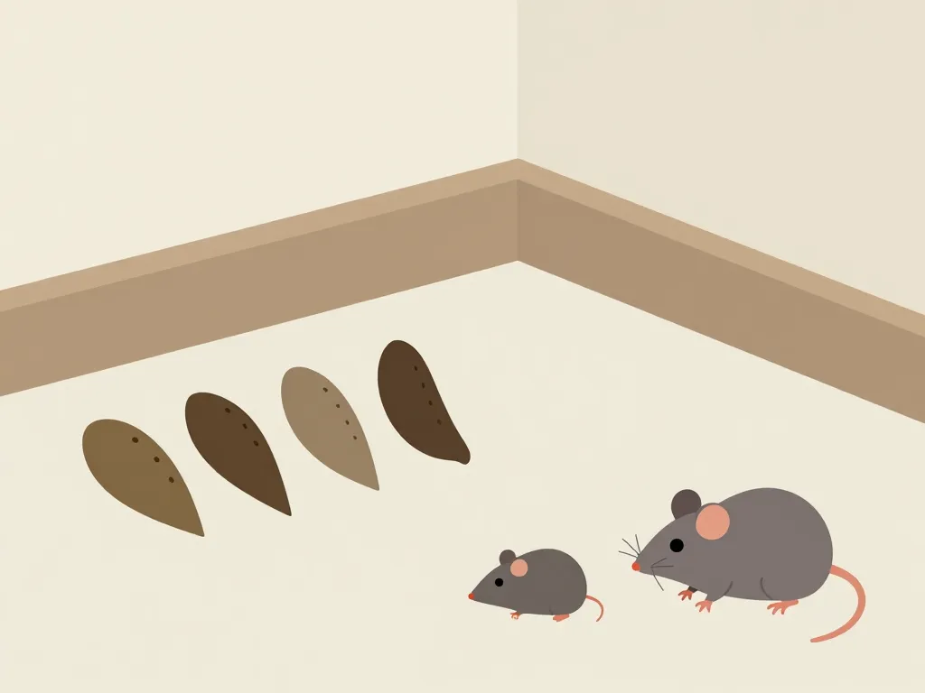 différences crottes de mulot souris rat illustration