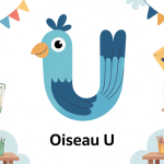 Illustration oiseau u jeu éducatif maternelle