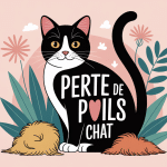 Perte de poil chat remède naturel, chat entouré de poils et nature
