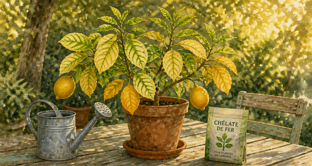 Feuilles citronnier qui jaunissent en pot