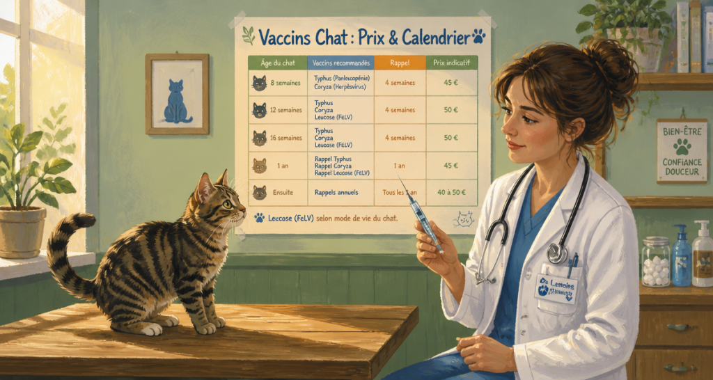 prix vaccins chat chez veterinaire