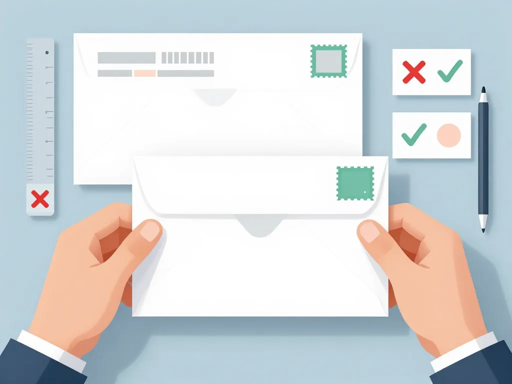 Guide visuel pour une enveloppe libellée correcte